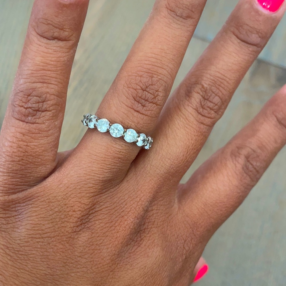 7.5 size silver infinity ring